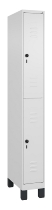 C+P Doppelstock-Spind 080310-39 Classic PLUS mit Füßen 3 Abt.250mm je 2 Fächer Zylinderschloss (HxBxT)1950x750x500mm 7035/5010