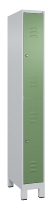 C+P Doppelstock-Spind 080310-39 Classic PLUS mit Füßen 3 Abt.250mm je 2 Fächer Zylinderschloss (HxBxT)1950x750x500mm 7035/5010