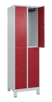 C+P Doppelstock-Spind 080310-22 Classic PLUS Füße 2-Abt.400mm je 2 Fächer Zylinderschloss (HxBxT)1950x800x500mm 7035/2004