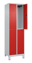 C+P Doppelstock-Spind 080310-22 Classic PLUS Füße 2-Abt.400mm je 2 Fächer Zylinderschloss (HxBxT)1950x800x500mm 7035/2004