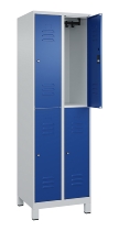 C+P Doppelstock-Spind 080310-22 Classic PLUS Füße 2-Abt.400mm je 2 Fächer Zylinderschloss (HxBxT)1950x800x500mm 7035/2004