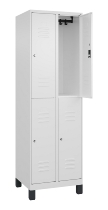 C+P Doppelstock-Spind 080310-22 Classic PLUS Füße 2-Abt.400mm je 2 Fächer Zylinderschloss (HxBxT)1950x800x500mm 7035/2004
