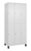 C+P Doppelstock-Spind 080310-22 Classic PLUS Füße 2-Abt.400mm je 2 Fächer Zylinderschloss (HxBxT)1950x800x500mm 7035/2004