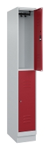 C+P Doppelstock-Spind 080320-22 Classic PLUS Sockel 2-Abt.400mm je 2 Fächer Sicherheits-Drehriegel (HxBxT)1950x800x500mm 7016/7035