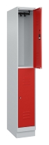 C+P Doppelstock-Spind 080320-22 Classic PLUS Sockel 2-Abt.400mm je 2 Fächer Sicherheits-Drehriegel (HxBxT)1950x800x500mm 7016/7035