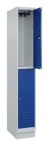 C+P Doppelstock-Spind 080320-22 Classic PLUS Sockel 2-Abt.400mm je 2 Fächer Sicherheits-Drehriegel (HxBxT)1950x800x500mm 7016/7035