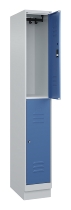 C+P Doppelstock-Spind 080320-22 Classic PLUS Sockel 2-Abt.400mm je 2 Fächer Sicherheits-Drehriegel (HxBxT)1950x800x500mm 7016/7035