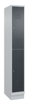 C+P Doppelstock-Spind 080320-22 Classic PLUS Sockel 2-Abt.400mm je 2 Fächer Sicherheits-Drehriegel (HxBxT)1950x800x500mm 7016/7035