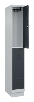 C+P Doppelstock-Spind 080320-22 Classic PLUS Sockel 2-Abt.400mm je 2 Fächer Sicherheits-Drehriegel (HxBxT)1950x800x500mm 7016/7035