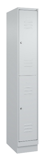 C+P Doppelstock-Spind 080320-22 Classic PLUS Sockel 2-Abt.400mm je 2 Fächer Sicherheits-Drehriegel (HxBxT)1950x800x500mm 7016/7035