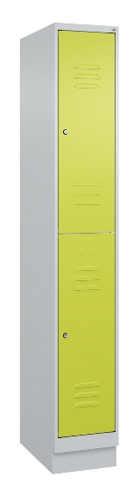 C+P Doppelstock-Spind 080320-22 Classic PLUS Sockel 2-Abt.400mm je 2 Fächer Sicherheits-Drehriegel (HxBxT)1950x800x500mm 7016/7035