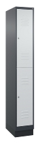 C+P Doppelstock-Spind 080320-22 Classic PLUS Sockel 2-Abt.400mm je 2 Fächer Sicherheits-Drehriegel (HxBxT)1950x800x500mm 7016/7035