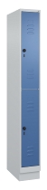 C+P Doppelstock-Spind 080310-29 Classic PLUS mit Sockel 2 Abt.250mm je 2 Fächer Drehriegel (HxBxT)1950x500x500mm 7035/7016