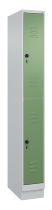 C+P Doppelstock-Spind 080310-29 Classic PLUS mit Sockel 2 Abt.250mm je 2 Fächer Drehriegel (HxBxT)1950x500x500mm 7035/7016