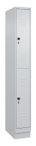 C+P Doppelstock-Spind 080310-29 Classic PLUS mit Sockel 2 Abt.250mm je 2 Fächer Drehriegel (HxBxT)1950x500x500mm 7035/7016