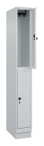 C+P Doppelstock-Spind 080310-29 Classic PLUS mit Sockel 2 Abt.250mm je 2 Fächer Drehriegel (HxBxT)1950x500x500mm 7035/7016