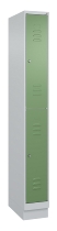 C+P Doppelstock-Spind 080310-29 Classic PLUS mit Sockel 2 Abt.250mm je 2 Fächer Drehriegel (HxBxT)1950x500x500mm 7035/7016