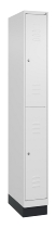 C+P Doppelstock-Spind 080310-29 Classic PLUS mit Sockel 2 Abt.250mm je 2 Fächer Drehriegel (HxBxT)1950x500x500mm 7035/7016