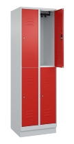 C+P Doppelstock-Spind 080320-22 Classic PLUS Sockel 2-Abt.400mm je 2 Fächer Sicherheits-Drehriegel (HxBxT)1950x800x500mm 7016/7035