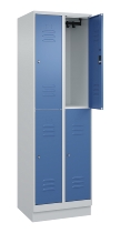 C+P Doppelstock-Spind 080320-22 Classic PLUS Sockel 2-Abt.400mm je 2 Fächer Sicherheits-Drehriegel (HxBxT)1950x800x500mm 7016/7035