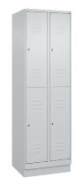 C+P Doppelstock-Spind 080320-22 Classic PLUS Sockel 2-Abt.400mm je 2 Fächer Sicherheits-Drehriegel (HxBxT)1950x800x500mm 7016/7035