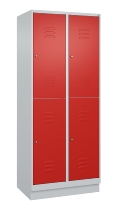 C+P Doppelstock-Spind 080320-22 Classic PLUS Sockel 2-Abt.400mm je 2 Fächer Sicherheits-Drehriegel (HxBxT)1950x800x500mm 7016/7035