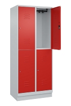 C+P Doppelstock-Spind 080320-22 Classic PLUS Sockel 2-Abt.400mm je 2 Fächer Sicherheits-Drehriegel (HxBxT)1950x800x500mm 7016/7035