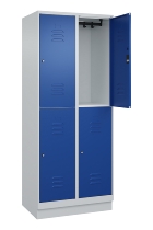 C+P Doppelstock-Spind 080320-22 Classic PLUS Sockel 2-Abt.400mm je 2 Fächer Sicherheits-Drehriegel (HxBxT)1950x800x500mm 7016/7035