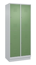C+P Doppelstock-Spind 080320-22 Classic PLUS Sockel 2-Abt.400mm je 2 Fächer Sicherheits-Drehriegel (HxBxT)1950x800x500mm 7016/7035