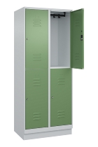 C+P Doppelstock-Spind 080320-22 Classic PLUS Sockel 2-Abt.400mm je 2 Fächer Sicherheits-Drehriegel (HxBxT)1950x800x500mm 7016/7035