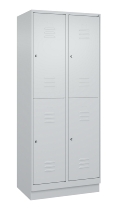 C+P Doppelstock-Spind 080320-22 Classic PLUS Sockel 2-Abt.400mm je 2 Fächer Sicherheits-Drehriegel (HxBxT)1950x800x500mm 7016/7035