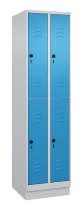 C+P Doppelstock-Spind 080310-29 Classic PLUS mit Sockel 2 Abt.250mm je 2 Fächer Drehriegel (HxBxT)1950x500x500mm 7035/7016