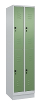 C+P Doppelstock-Spind 080310-29 Classic PLUS mit Sockel 2 Abt.250mm je 2 Fächer Drehriegel (HxBxT)1950x500x500mm 7035/7016