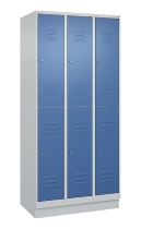 C+P Doppelstock-Spind 080320-22 Classic PLUS Sockel 2-Abt.400mm je 2 Fächer Sicherheits-Drehriegel (HxBxT)1950x800x500mm 7016/7035