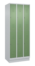 C+P Doppelstock-Spind 080310-29 Classic PLUS mit Sockel 2 Abt.250mm je 2 Fächer Drehriegel (HxBxT)1950x500x500mm 7035/7016