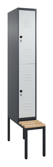 C+P Doppelstock-Spind Classic PLUS, Bank, 1 Abteil, 2120x400x815mm, 7035/2004