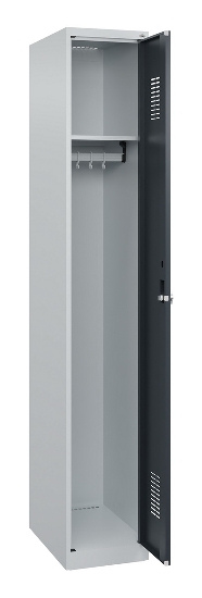 C+P Spind Basis PLUS 088055-20 bodenstehend 2 Abt. 300mm Zylinderschloss (HxBxT) 1850x600x500mm 7035/5010