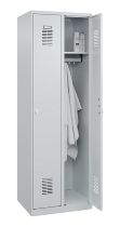 C+P Spind Basis PLUS 088055-20 bodenstehend 2 Abt. 300mm Zylinderschloss (HxBxT) 1850x600x500mm 7035/5010