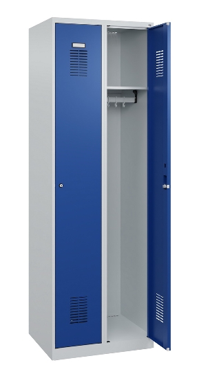 C+P Spind Basis PLUS 088055-20 bodenstehend 2 Abt. 300mm Zylinderschloss (HxBxT) 1850x600x500mm 7035/5010