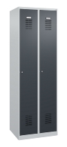 C+P Spind Basis PLUS 088055-20 bodenstehend 2 Abt. 300mm Zylinderschloss (HxBxT) 1850x600x500mm 7035/5010