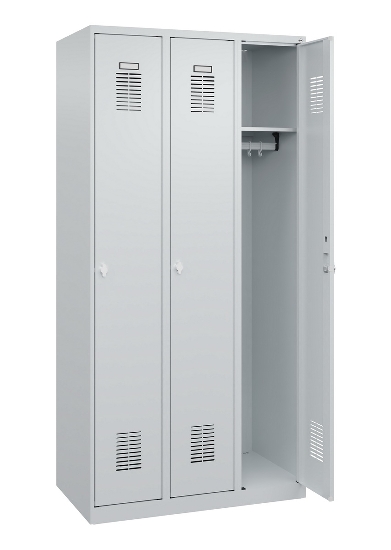 C+P Spind Basis PLUS 088055-20 bodenstehend 2 Abt. 300mm Zylinderschloss (HxBxT) 1850x600x500mm 7035/5010