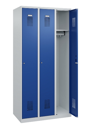 C+P Spind Basis PLUS 088055-20 bodenstehend 2 Abt. 300mm Zylinderschloss (HxBxT) 1850x600x500mm 7035/5010