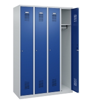 C+P Spind Basis PLUS 088055-20 bodenstehend 2 Abt. 300mm Zylinderschloss (HxBxT) 1850x600x500mm 7035/5010
