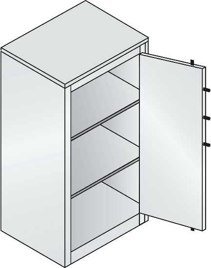 C+P Feuerschutzschrank 1171-00 Certos 3OH Tür 2-flügelig (HxBxT)1226x930x500mm 7035/3003