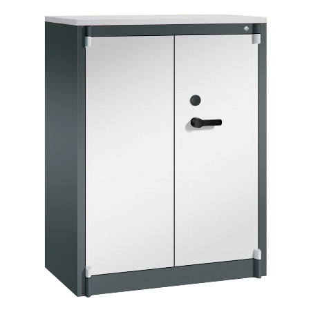 C+P Feuerschutzschrank 1171-00 Certos 3OH Tür 2-flügelig (HxBxT)1226x930x500mm 7035/3003