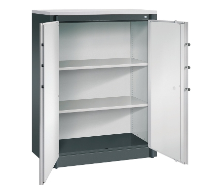 C+P Feuerschutzschrank 1171-00 Certos 3OH Tür 2-flügelig (HxBxT)1226x930x500mm 7035/3003