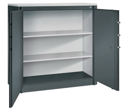 C+P Feuerschutzschrank 1171-00 Certos 3OH Tür 2-flügelig (HxBxT)1226x930x500mm 7035/3003