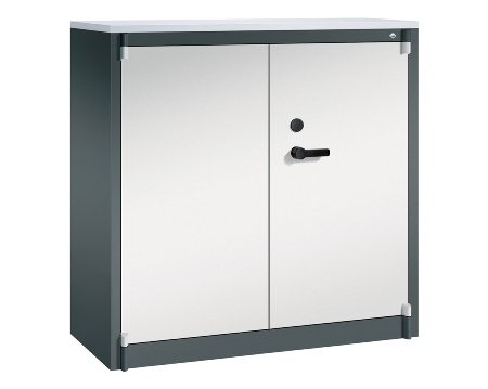 C+P Feuerschutzschrank 1171-00 Certos 3OH Tür 2-flügelig (HxBxT)1226x930x500mm 7035/3003