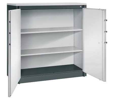 C+P Feuerschutzschrank 1171-00 Certos 3OH Tür 2-flügelig (HxBxT)1226x930x500mm 7035/3003