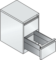 CP Hängeregistraturschrank 12423-311 C2000 Acurado 3 Schubladen 1-bahnig (HxBxT) 1045x433x590mm 9016/2406015